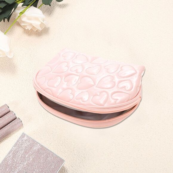 Shell Shape Heart Makeup Bag Pink - Picture 3 of 3